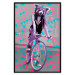 Poster Woman-Monkey on a Bike - geometric abstraction with an animal motif 116971 additionalThumb 18