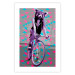 Poster Woman-Monkey on a Bike - geometric abstraction with an animal motif 116971 additionalThumb 25