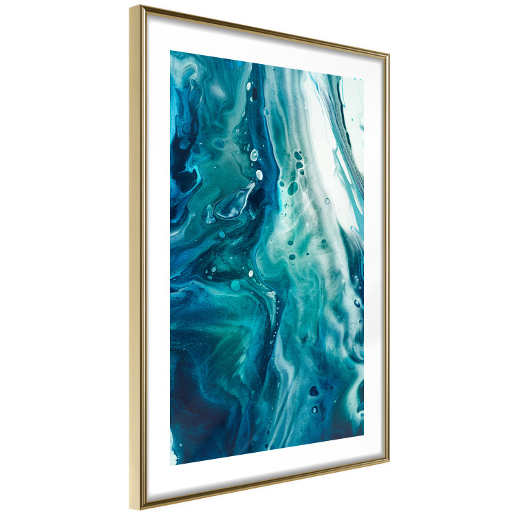 Poster Ocean's Threat - abstraction with water in various shades of blue 117571 additionalImage 4