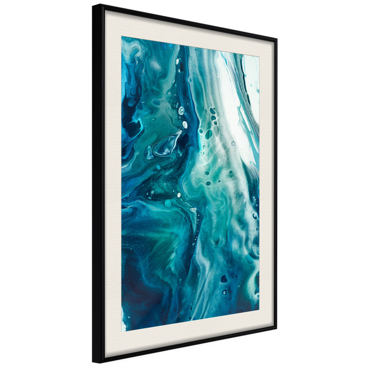 Poster Ocean's Threat - abstraction with water in various shades of blue 117571 additionalImage 3