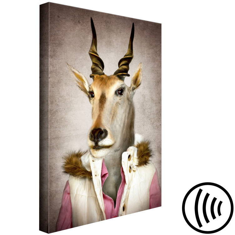 Canvas Art Print Human Antelope - a fancy portrait of an animal in human clothes 117871 additionalImage 6