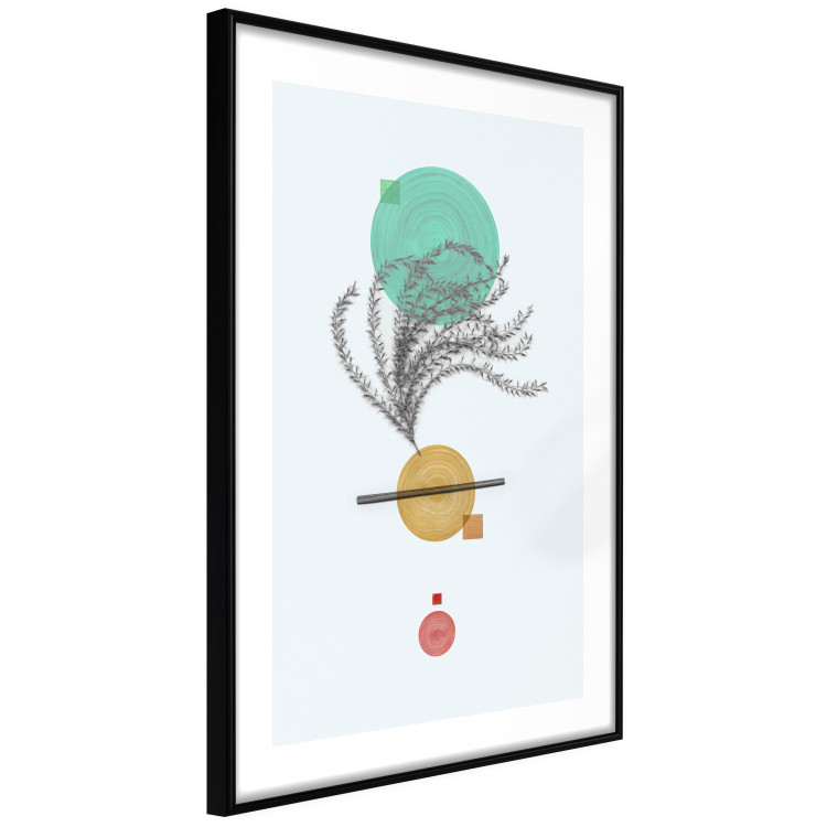 Poster Plant Composition - geometric abstraction with plant and shapes 118171 additionalImage 11