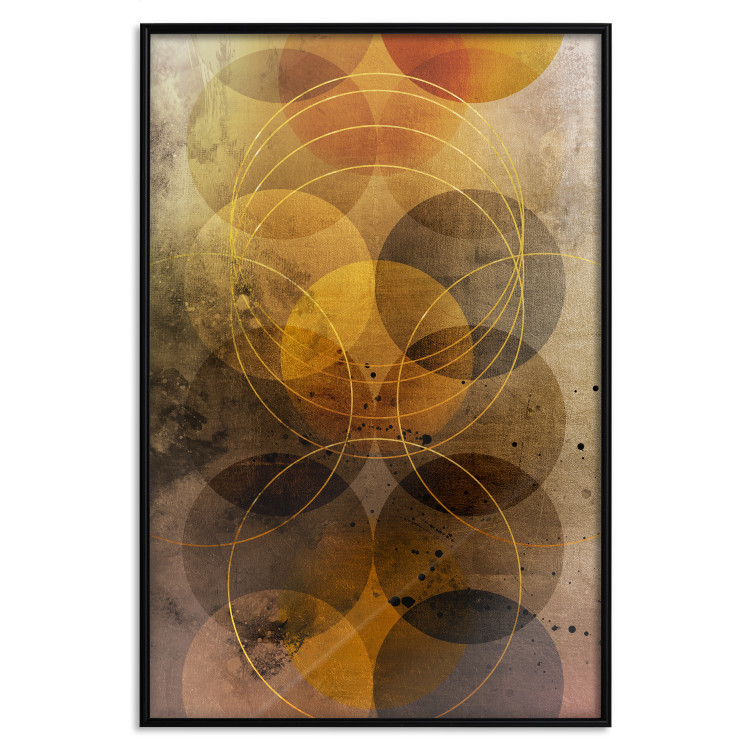 Poster Sun's Journey - geometric abstraction in warm-colored circles 120471 additionalImage 18