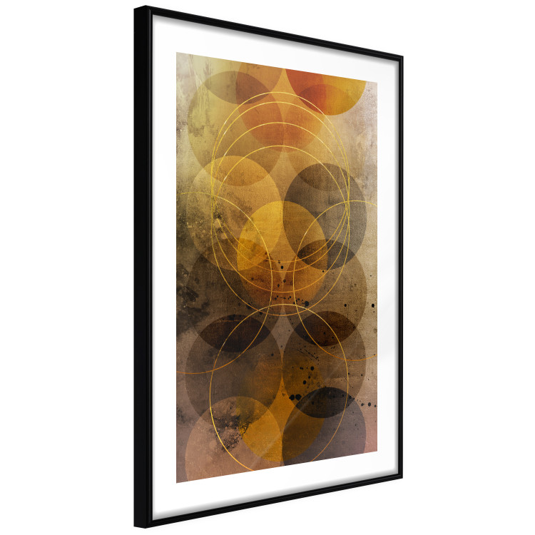 Poster Sun's Journey - geometric abstraction in warm-colored circles 120471 additionalImage 11