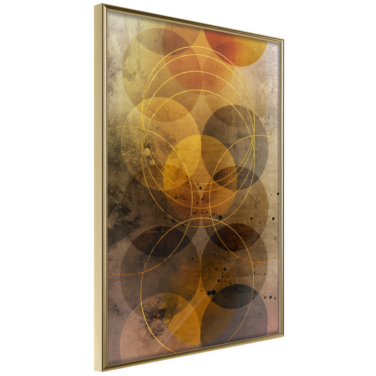 Poster Sun's Journey - geometric abstraction in warm-colored circles 120471 additionalImage 12