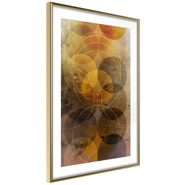 Poster Sun's Journey - geometric abstraction in warm-colored circles 120471 additionalImage 6