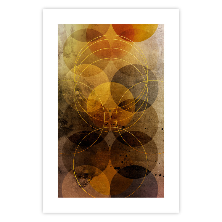 Poster Sun's Journey - geometric abstraction in warm-colored circles 120471 additionalImage 19