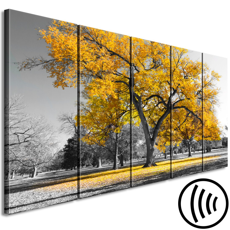 Canvas The oldest tree - autumn landscape, tree and golden leaves 122771 additionalImage 6
