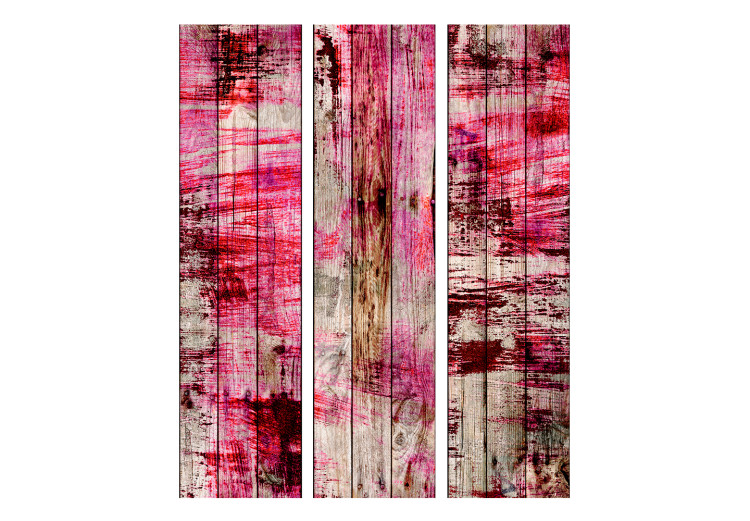 Folding Screen Abstract Wood - wooden boards with abstract painting 122971 additionalImage 3
