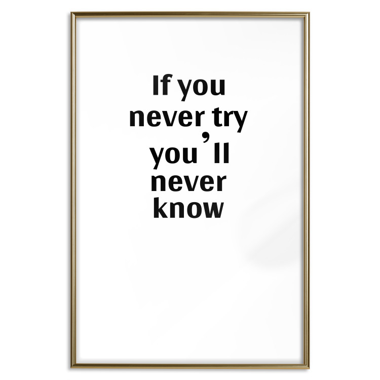 Poster If you never try you'll never know - English inscription on white background 123971 additionalImage 14