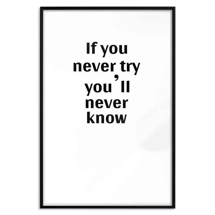 Poster If you never try you'll never know - English inscription on white background 123971 additionalImage 15