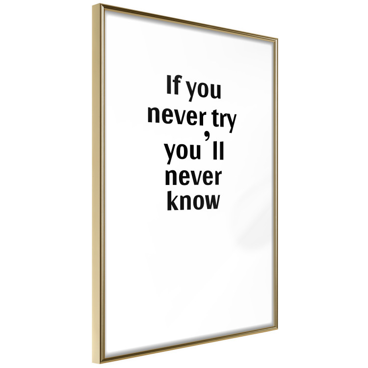 Poster If you never try you'll never know - English inscription on white background 123971 additionalImage 8