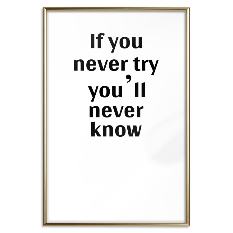 Poster If you never try you'll never know - English inscription on white background 123971 additionalImage 20
