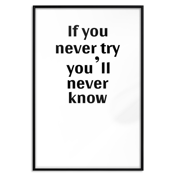 Poster If you never try you'll never know - English inscription on white background 123971 additionalImage 24