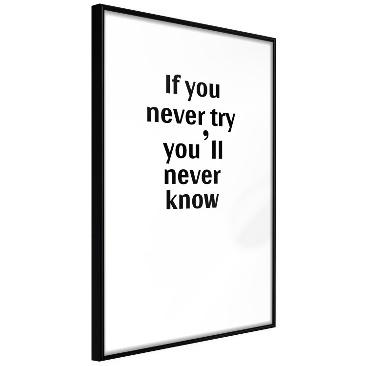 Poster If you never try you'll never know - English inscription on white background 123971 additionalImage 11