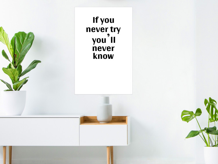 Poster If you never try you'll never know - English inscription on white background 123971 additionalImage 17