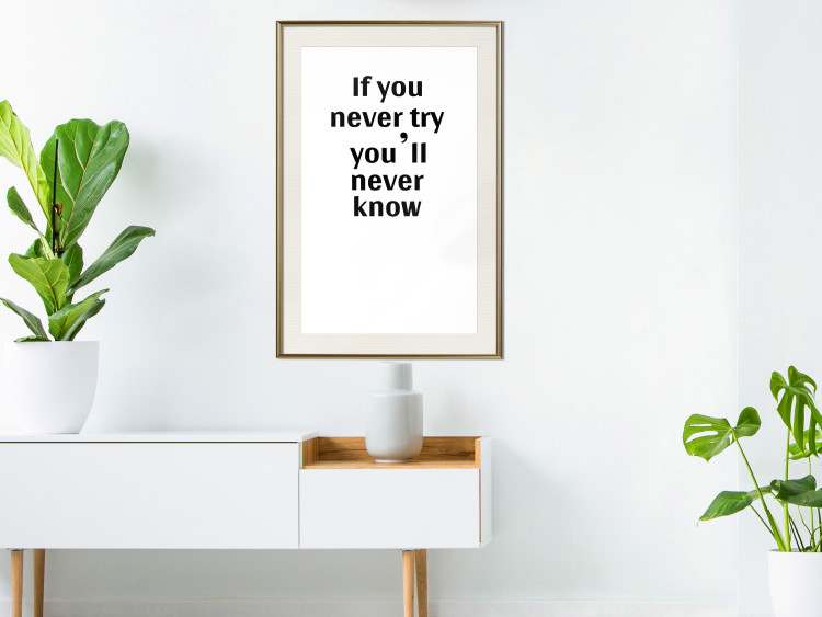 Poster If you never try you'll never know - English inscription on white background 123971 additionalImage 21