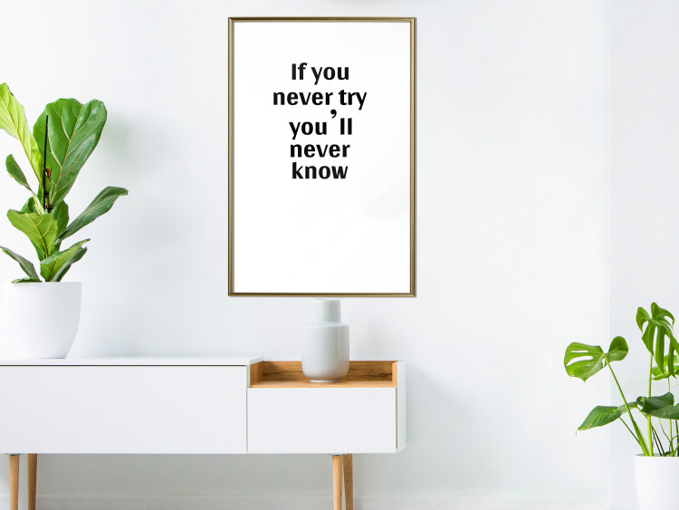 Poster If you never try you'll never know - English inscription on white background 123971 additionalImage 13