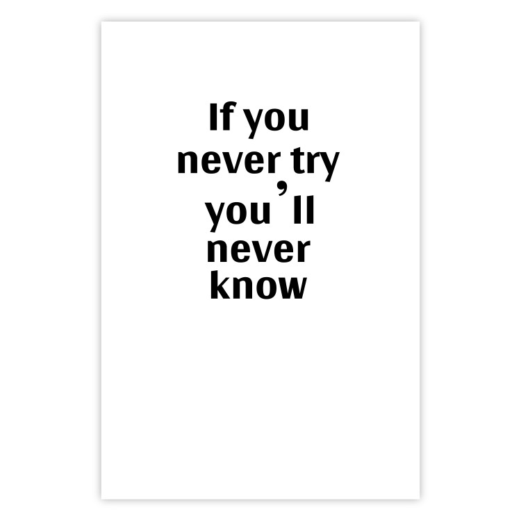 Poster If you never try you'll never know - English inscription on white background 123971 additionalImage 19