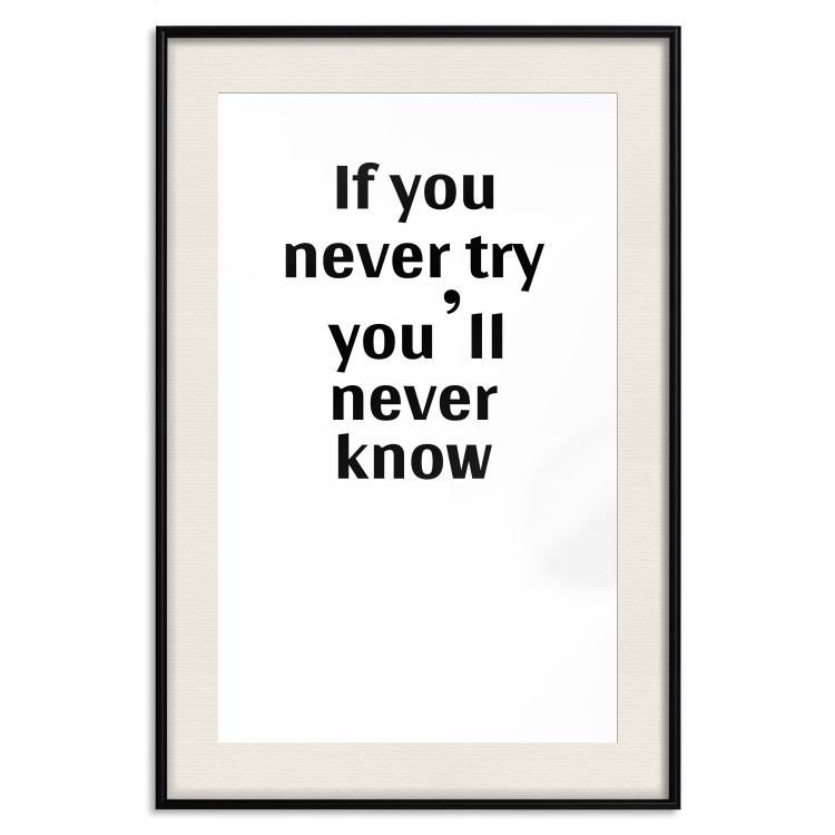 Poster If you never try you'll never know - English inscription on white background 123971 additionalImage 18