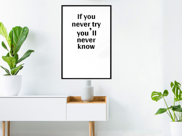 Poster If you never try you'll never know - English inscription on white background 123971 additionalImage 5