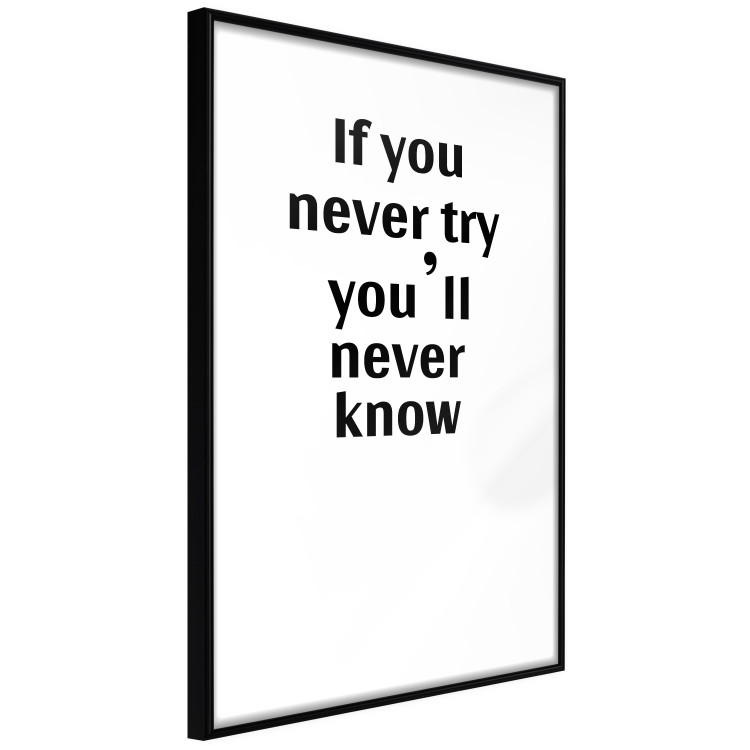 Poster If you never try you'll never know - English inscription on white background 123971 additionalImage 10