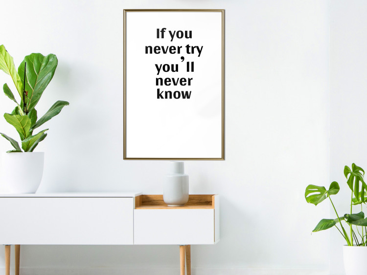 Poster If you never try you'll never know - English inscription on white background 123971 additionalImage 7