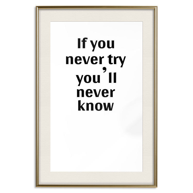 Poster If you never try you'll never know - English inscription on white background 123971 additionalImage 19