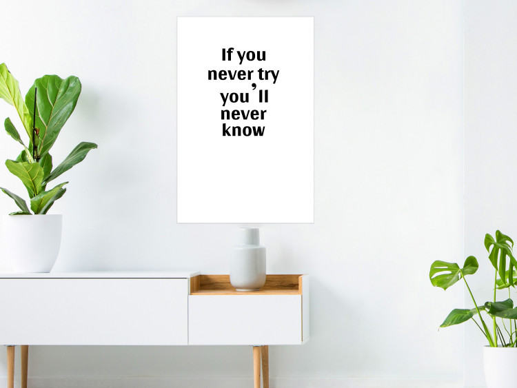 Poster If you never try you'll never know - English inscription on white background 123971 additionalImage 4