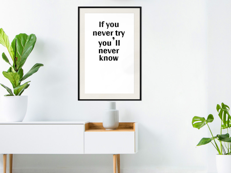 Poster If you never try you'll never know - English inscription on white background 123971 additionalImage 22