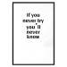 Poster If you never try you'll never know - English inscription on white background 123971 additionalThumb 15