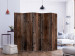 Room Divider Wooden Hut II (5-piece) - dark brown wood 124071 additionalThumb 2