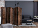 Room Divider Wooden Hut II (5-piece) - dark brown wood 124071 additionalThumb 4