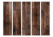 Room Divider Wooden Hut II (5-piece) - dark brown wood 124071 additionalThumb 3