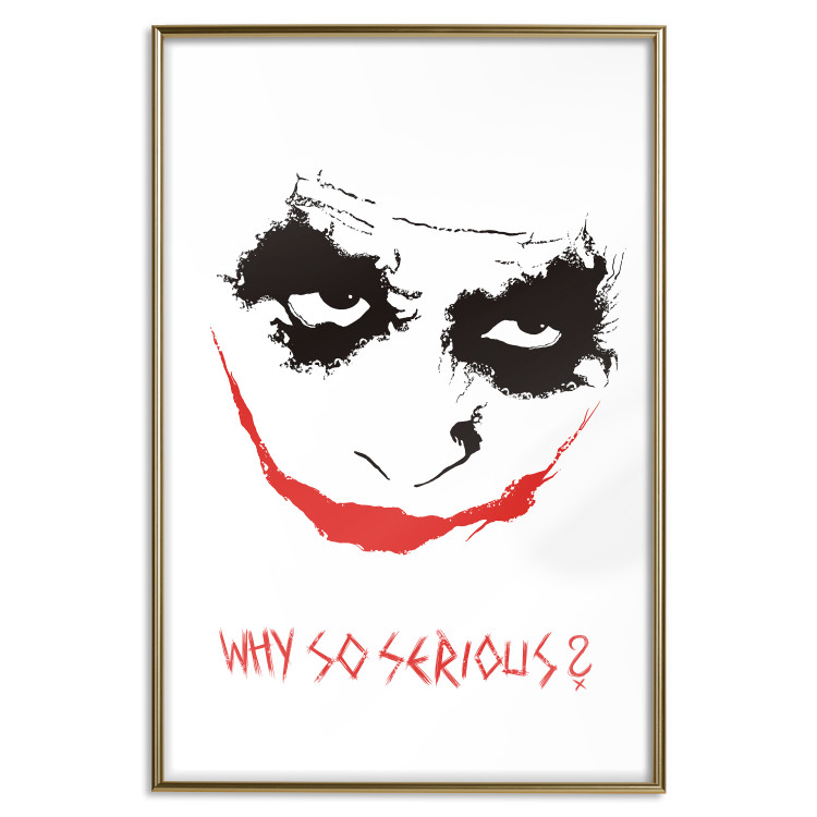 Wall Poster Why so Serious? - English text under an abstract face 125371 additionalImage 16