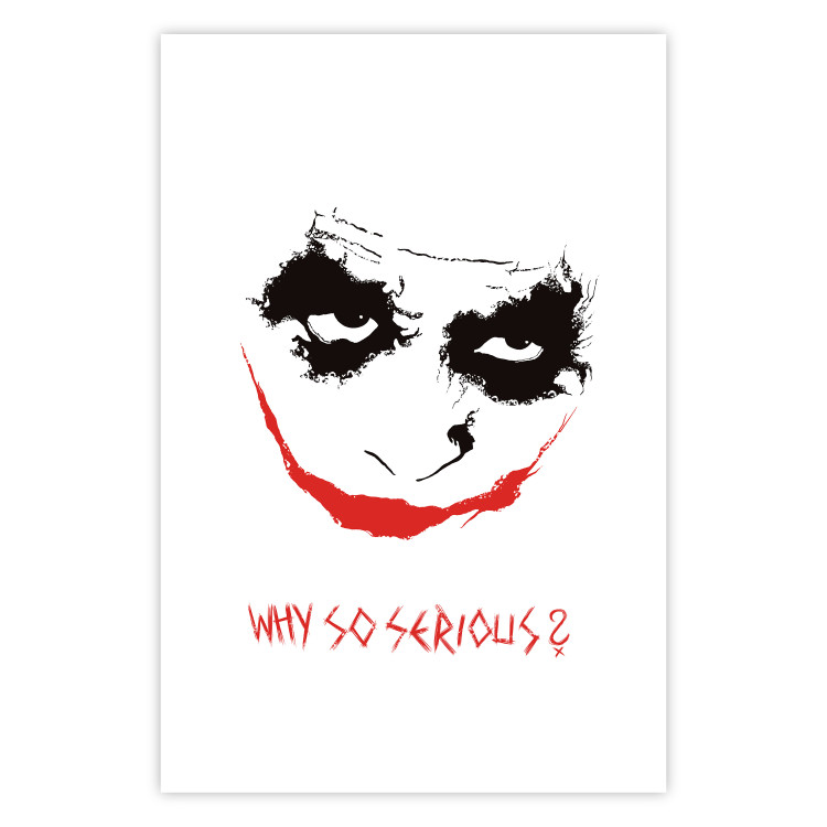 Wall Poster Why so Serious? - English text under an abstract face 125371 additionalImage 19
