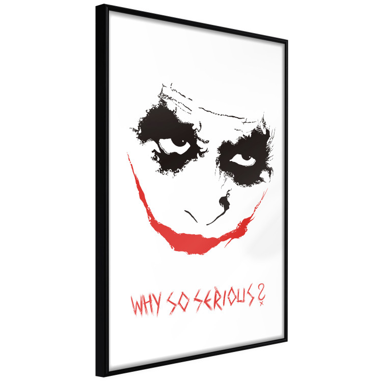 Wall Poster Why so Serious? - English text under an abstract face 125371 additionalImage 9