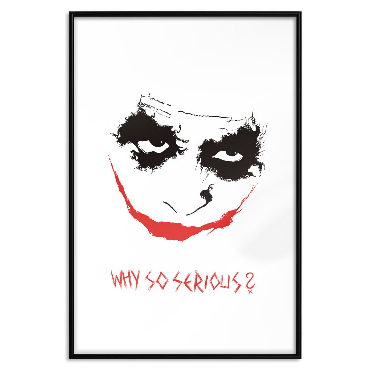 Wall Poster Why so Serious? - English text under an abstract face 125371 additionalImage 15