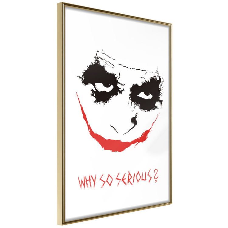 Wall Poster Why so Serious? - English text under an abstract face 125371 additionalImage 11