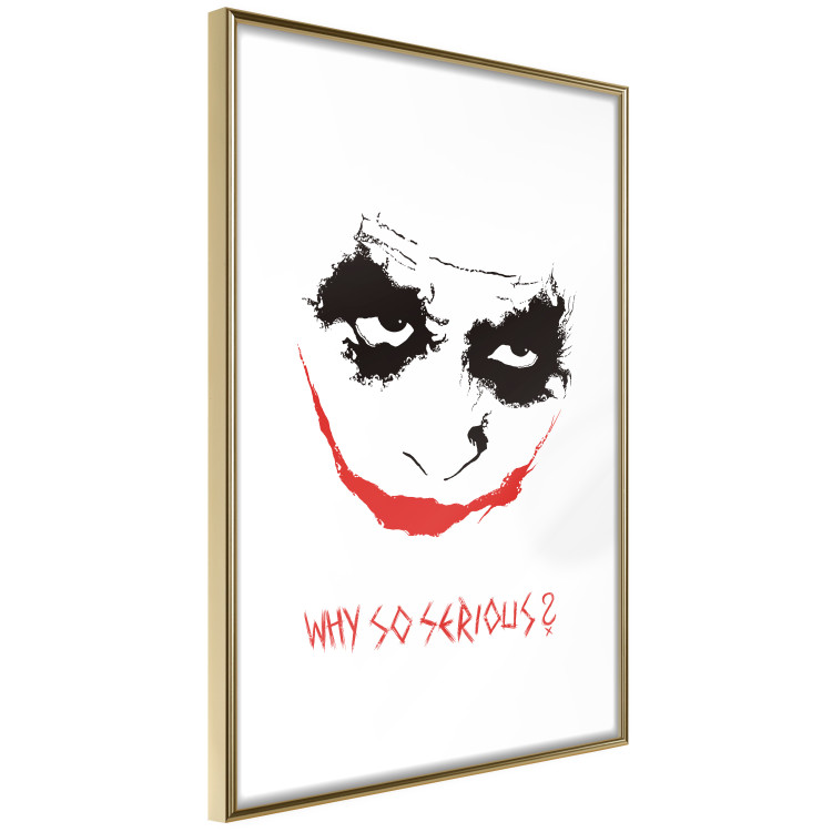 Wall Poster Why so Serious? - English text under an abstract face 125371 additionalImage 5