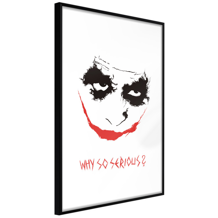 Wall Poster Why so Serious? - English text under an abstract face 125371 additionalImage 10