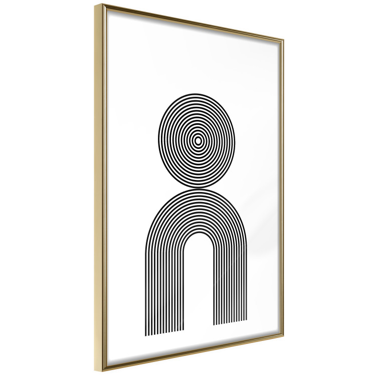 Wall Poster Rhapsody - abstract lines with an illusion forming figures on a white background 125671 additionalImage 6