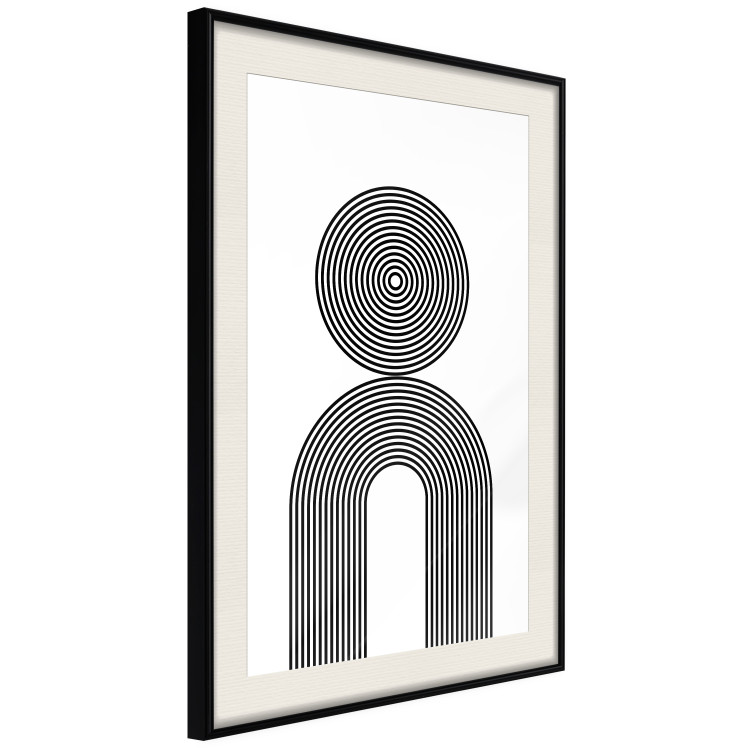 Wall Poster Rhapsody - abstract lines with an illusion forming figures on a white background 125671 additionalImage 3