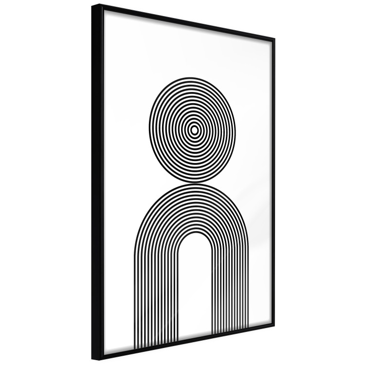 Wall Poster Rhapsody - abstract lines with an illusion forming figures on a white background 125671 additionalImage 10