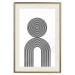Wall Poster Rhapsody - abstract lines with an illusion forming figures on a white background 125671 additionalThumb 19