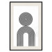 Wall Poster Rhapsody - abstract lines with an illusion forming figures on a white background 125671 additionalThumb 18