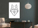 Wall Poster Guardian - black wolf created from geometric figures on a white background 125871 additionalThumb 3