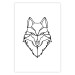 Wall Poster Guardian - black wolf created from geometric figures on a white background 125871 additionalThumb 19