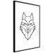 Wall Poster Guardian - black wolf created from geometric figures on a white background 125871 additionalThumb 11