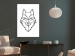 Wall Poster Guardian - black wolf created from geometric figures on a white background 125871 additionalThumb 23